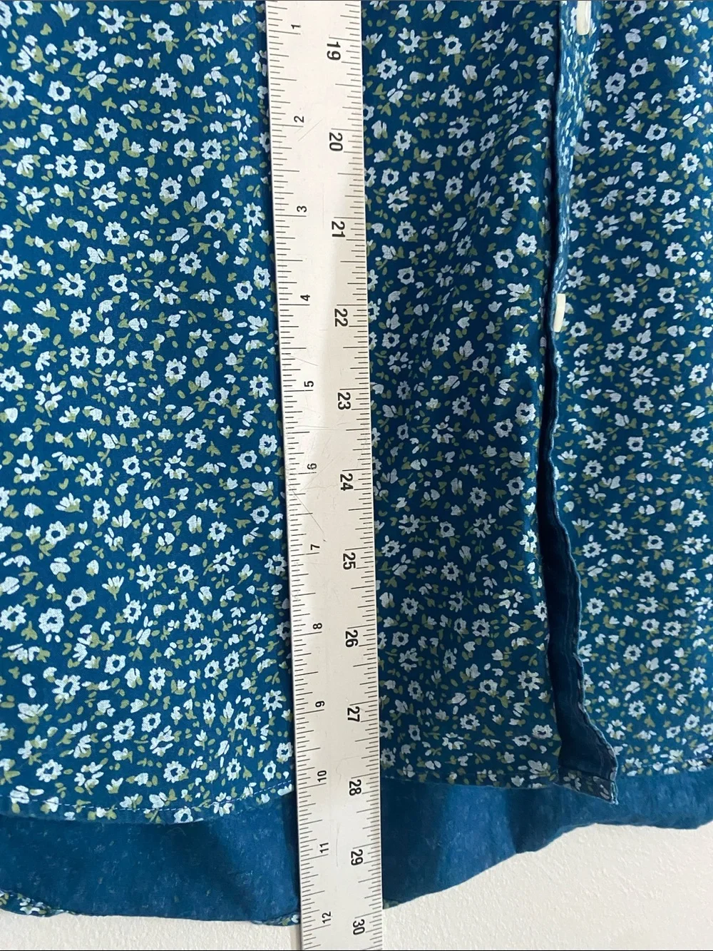 J Crew Slim Fit Flex Washed Shirt Mens Large Blue Floral Long Sleeve Button Down